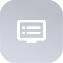 Icon of a computer monitor displaying chat or message bubbles.
